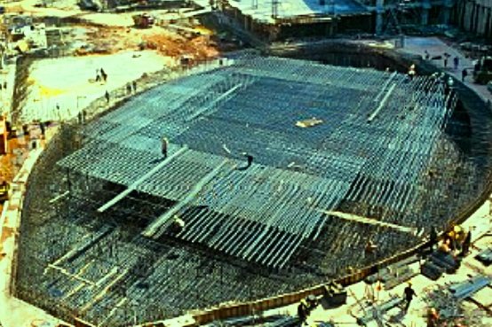 Foundation construction of the Petronas Towers