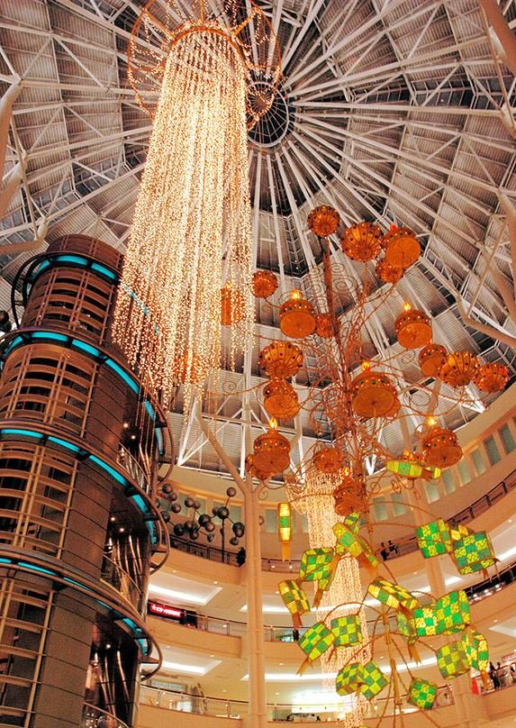 Architectural detail of the Petronas Towers crown and pinnacle